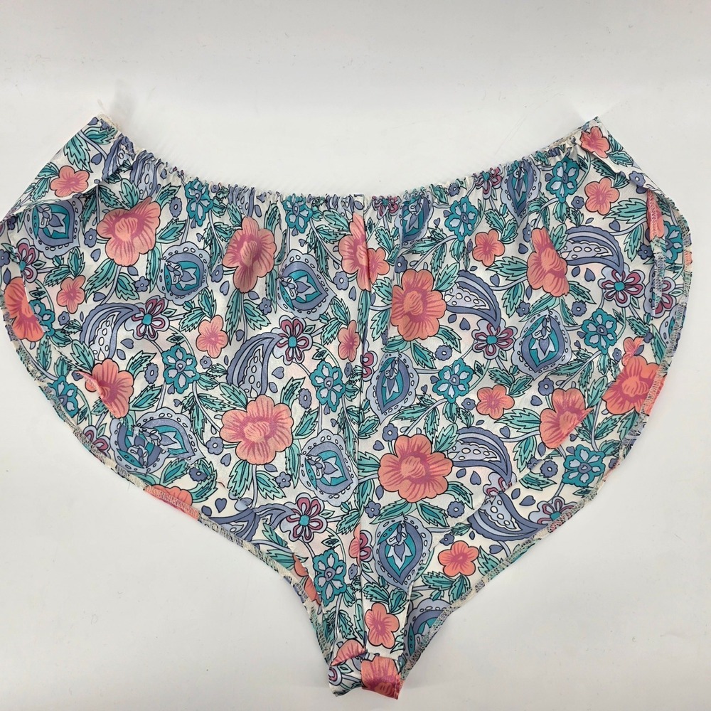 Womens Pajama Shorts Panty Sleep Shorts Size M‎ Floral Print Polyester